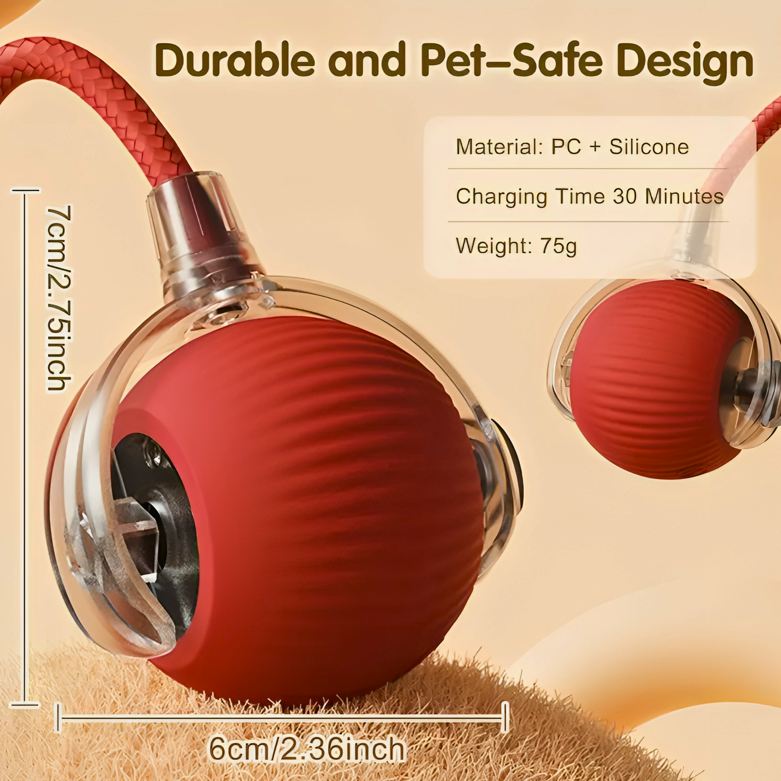 Self-Rolling Pet Ball